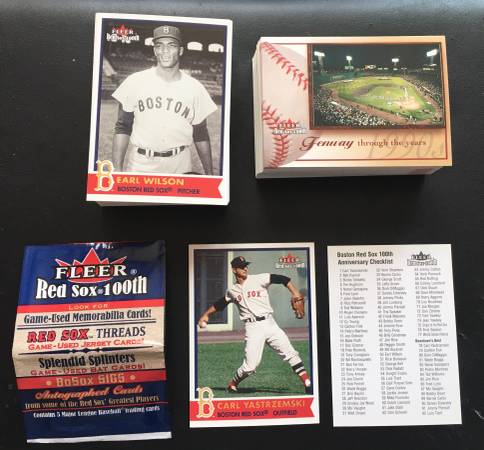Photo 2001 Fleer Boston Red Sox 100th Anniversary Complete set 100 cards $13