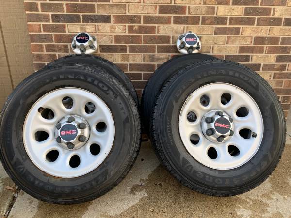 Photo 4- 17 GMC 6 Lug Wheels  Tires $250