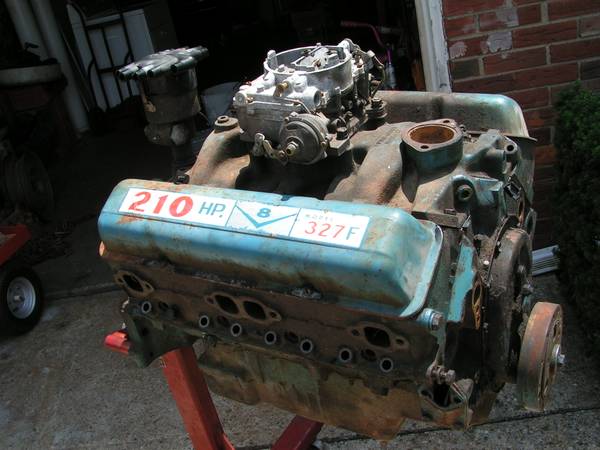 Photo Chevrolet CHRIS CRAFT 1967 327 complete ENGINE with acessories $300