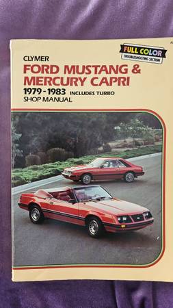 Photo Clymer Auto Repair Manual - 1979-1983 Ford Mustang and Mercury Capri $10