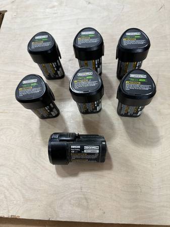 Rockwell 12-volt Charger with 7 Batteries $25