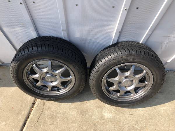 Photo 2 HX 14 Honda Civic Wheels Rims Good Tires 90 Selling ONLY 2 CRX $170