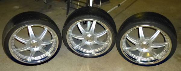 Photo 3 Axis wheels 18x7 4 on 4 4 lug with RADIAL106 215-35-R18 tires $49