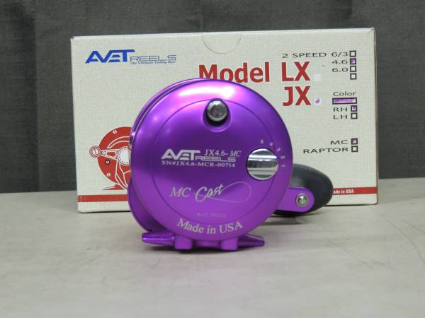 Photo Avet JX4.6 Mc-Cast Purple Salt Water Fishing Reel NEW $250