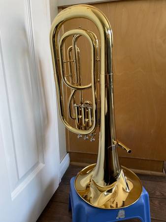 Photo Brand New Hawk Bb Baritone Horn with Case and Mouthpiece,see details $350
