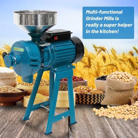 Photo Dry and Wet 3000W 110V Electric Grain Grinder Mill Cereal Rice Wheat Corn Powder $180