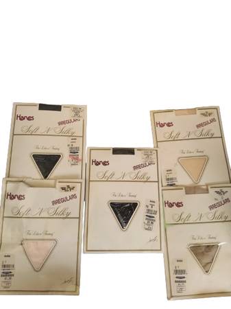 Photo Hanes Vintage soft and silky irregulars. 5 pairs, all size B, $30
