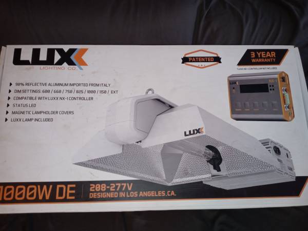 Photo Luxx 1000 W DE Grow Light - Dimmable-- New in Sealed Box $125
