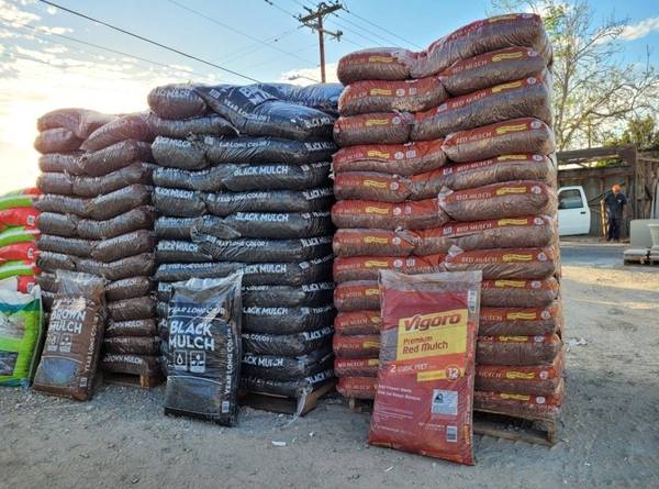 MULCH BAGS FOR SALE  $100 PER PALLET (65 BAGS ) (2 CUBIC FOOT BAGS)