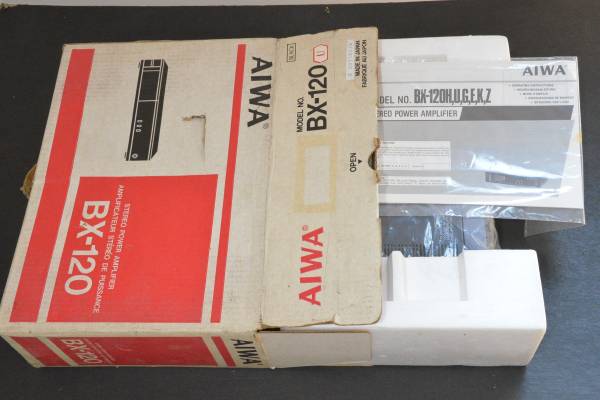 -Rare, Like New Vintage Awia BX-120 Power Amplifier with Original Box $190