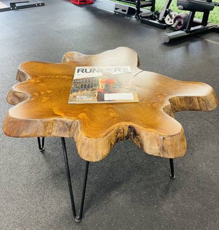 Photo Teak Wood Slice Coffee Table OBO $190
