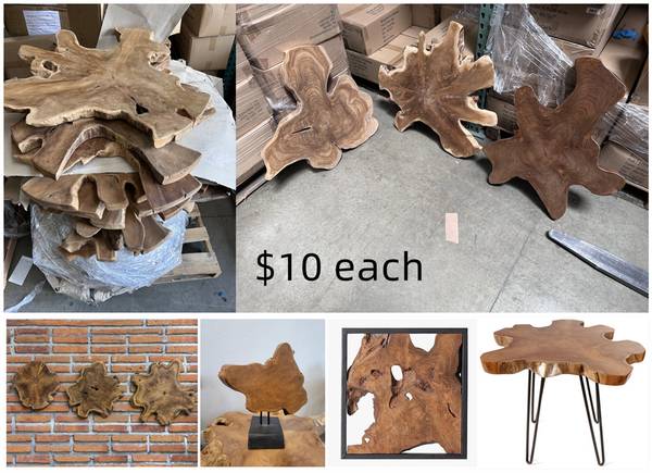 Photo Unique pieces of Natural Suar wood  Teak wood slabs for sale $10