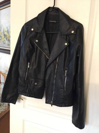 Photo Unisex PU Leather Jacket. Size M $50