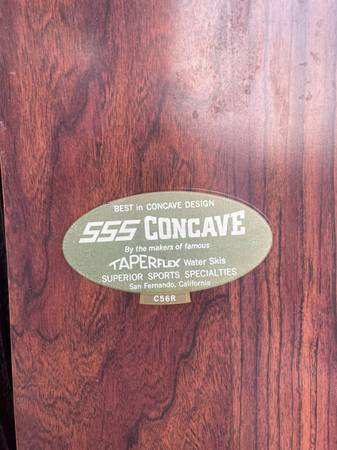Vintage NOS SSS Concave Taperflex water ski $95
