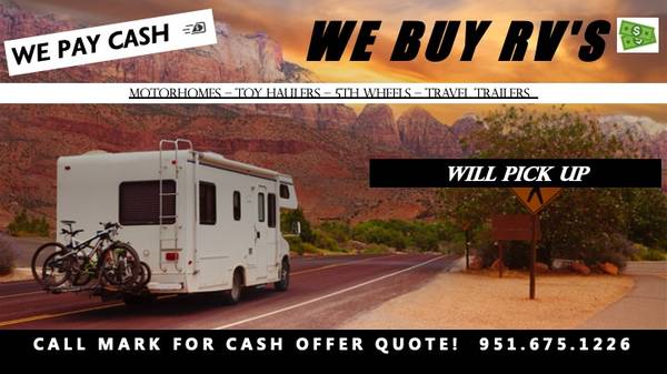 Photo WE BUY USED RVS for CASH