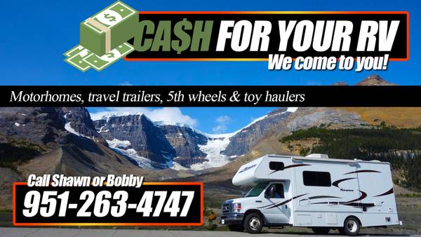 Photo We buy RVs - Motorhomes  Trailers - We come to you