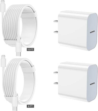 Photo iPhone Charger fast charging APPLE MFi Certified 2 pack Apple Type C $15
