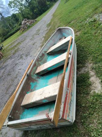Photo 12 FOOT ALUMINUM BOAT AND OARS (NO PAPERWORK) $350