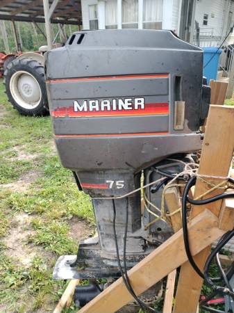 Photo MARINIER 75 HP SHORT SHAFT OUTBOARD MOTOR OIL INJECTION TRIM $500