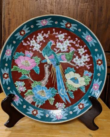 Photo Vintage Japanese Porcelain Charger Plate $40