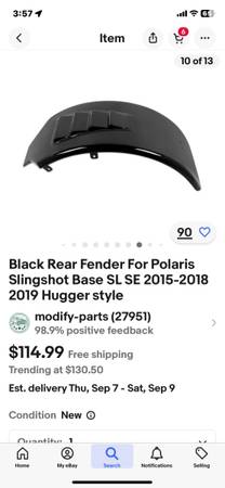 Photo 2015-2019 slingshot rear fender $90