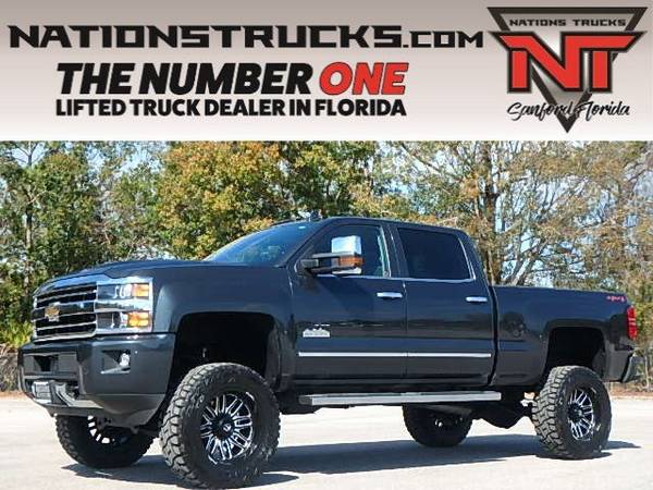 2018 CHEVY 2500HD HIGH COUNTRY Crew Cab DURAMAX DIESEL 4X4 LIFTED ...