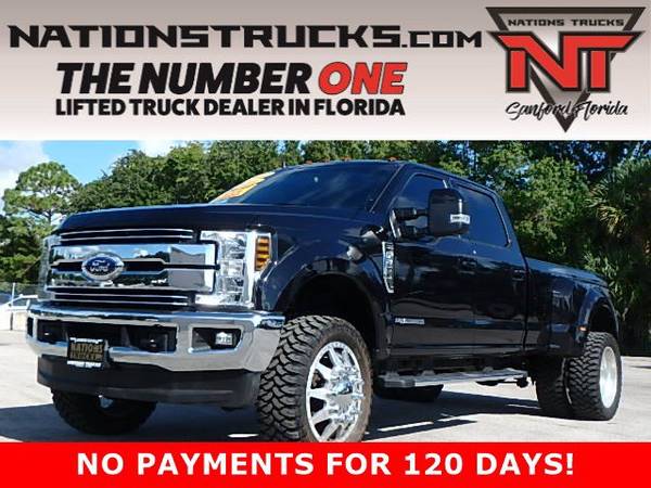 Photo 2019 FORD F350 LARIAT Crew Cab POWERSTROKE DIESEL DUALLY 4X4 LIFTED - $85,745 (CENTRAL FLORIDA)