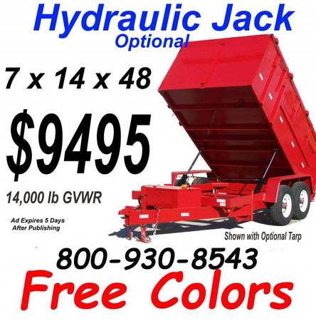Photo 2023 DUMP TRAILERS BUY FACTORY DIRECT AND SAVE BIG  $9,495