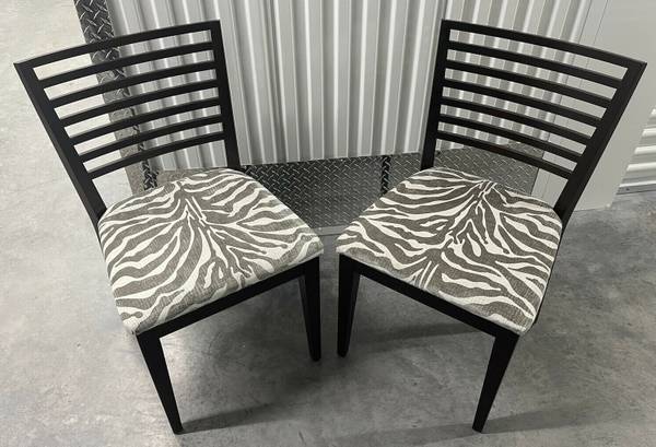 Photo 2 Canadel Faux Zebra Print Design Chairs- PICK UP ONLY $105