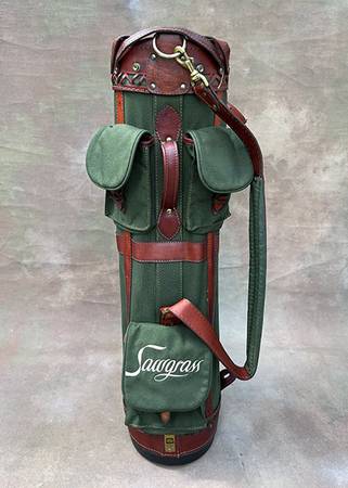 Photo Custom TPC Sawgrass leather classic staff golf bag for $125.00 $125