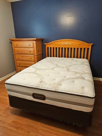 Photo Full Size Bed (converts to crib) and Dresser $90
