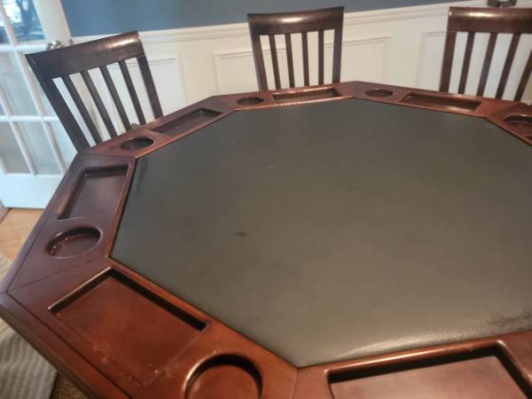 Photo Poker  Dining Table w 6 Chairs $175