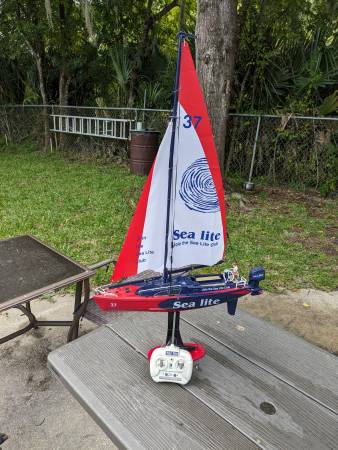 Rc sailing boat with motor $100