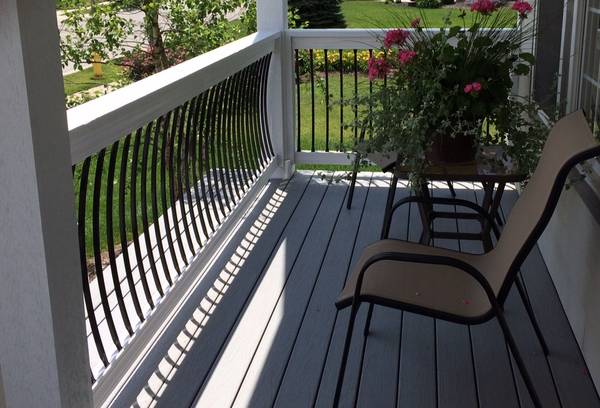 Photo black metal deck balusters curved or straight $2