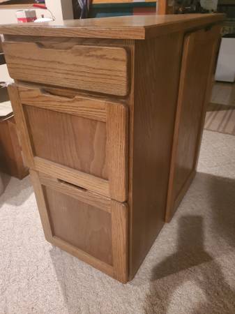 Photo Custom Made Oak File Cabinet $125