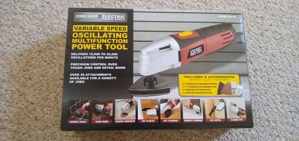 Photo Chicago Electric Power Tools Oscillating Multifunction Power Toolmodel  63111 $25