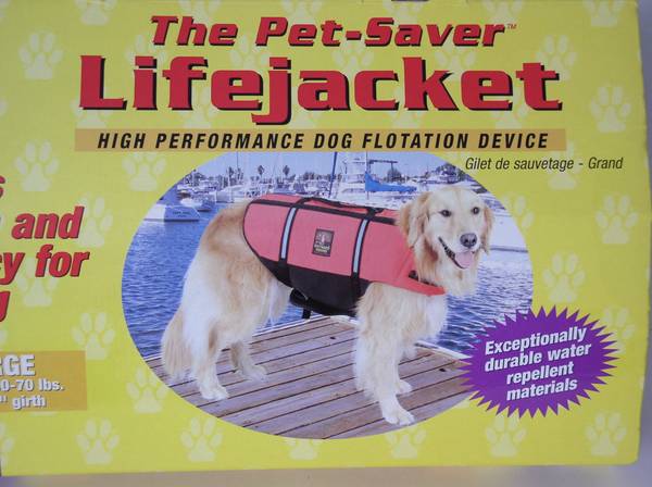 Photo Dog Life Vest Jacket Neon Orange Size Large 40 To 70 lbs. Brand New $40