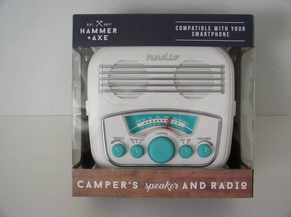 Photo Hammer  Axe Cers Speaker  Retro Radio NEW IN BOX $35
