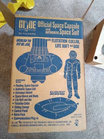 Photo RARE BOX SEARS 1966 GI JOE Action Pilot Space Capsule Hasbro w Access $480