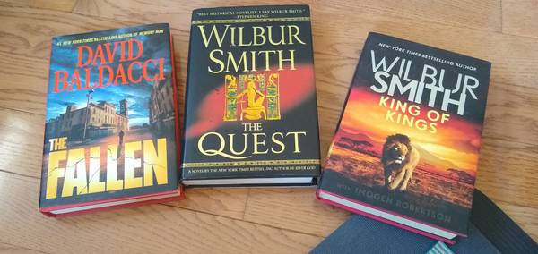 Photo Wilbur Smith and Davic Baldacci Books The Quest, King of Kings, The Fa $5