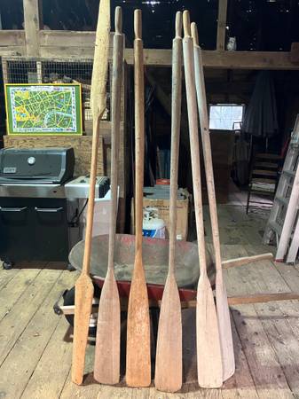 Photo Wooden row boat oars $150