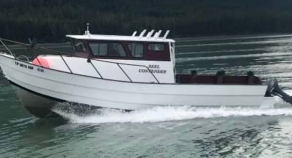 25ft aluminum cabin cruiser $45,000