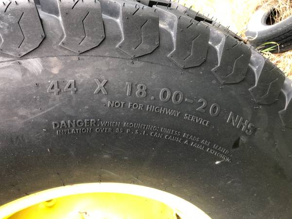 Photo John Deere tires and wheels $400