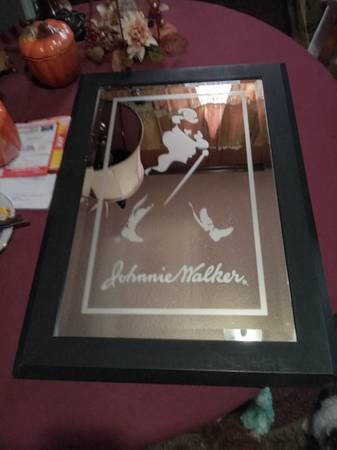 Photo 2000 johnnie walker beveled glass mirror $40