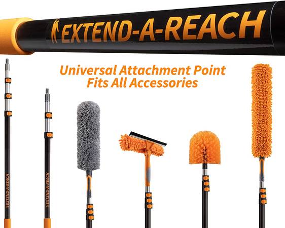 Photo 24 ft extend-a-reach extension pole and cobweb duster attachment $35