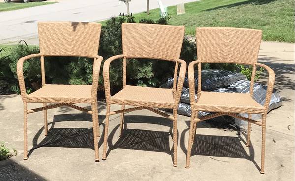 3 Pier One Import Stacking Outdoor Chairs $150