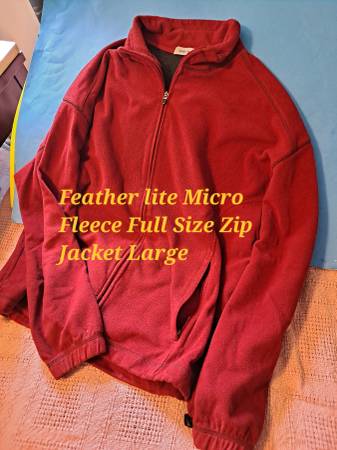 Photo Feather lite Micro Fleece Full Size Zip Jacket Large-$15.00 $15