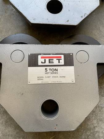 Photo JET 5-HDT, 5-Ton Manual Trolley - Missing Hardware $145