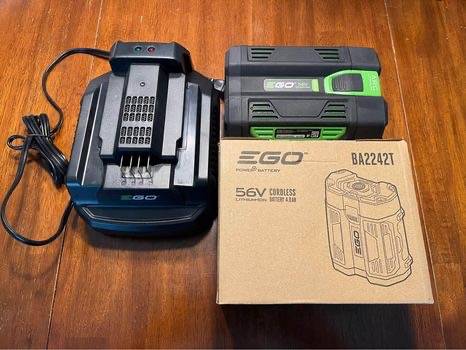Photo New Ego BA2242T Power 56v 4 AH Battery 4ah With Charger PRICE FIRM $120