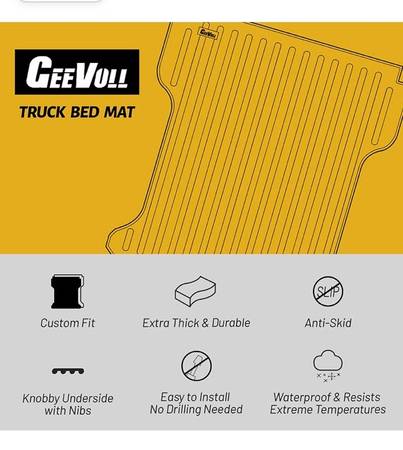 Photo New in box-Heavy Duty Rubber Truck Bed Mat for 2019-2022 Ram 1500, Cus $65